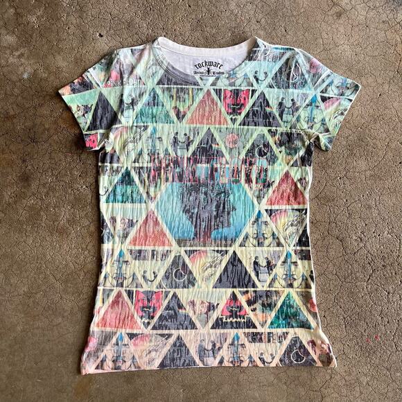 Pink Floyd Graphic T-Shirt Vintage y2k 2000s 2009 Womens‎ Top Size M All Over - Picture 1 of 8